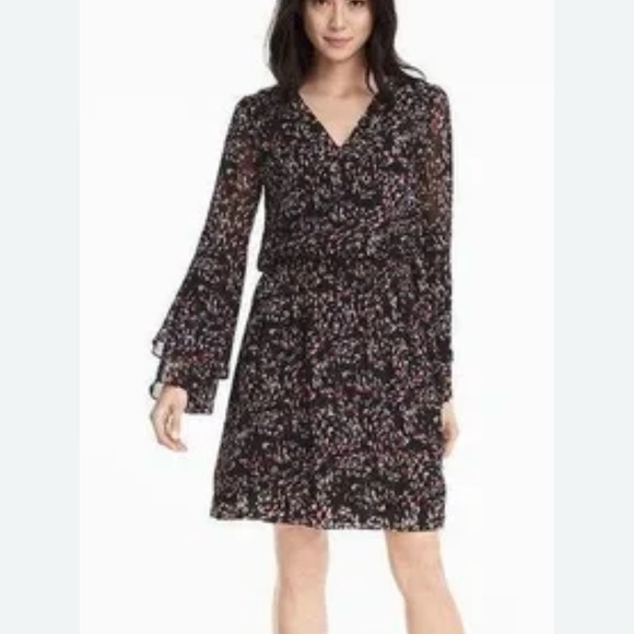 White House Black Market Dresses & Skirts - WHBM black scattered print mini dress